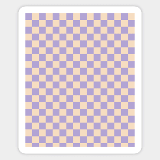 lavender checkerboard Sticker